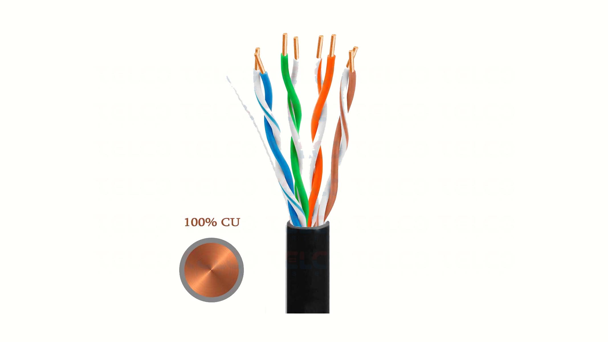 КПП-ВП - UTP Cat5e კაბელი, გარე გამოყენების, სპილენძი, 0.50 კვეთა