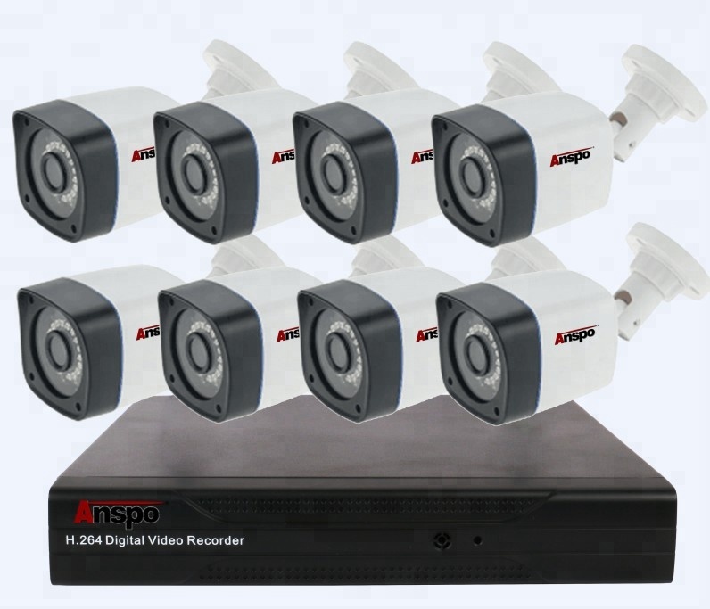 ANSPO Security Camera 5MGP 8 Camera ASP-AHD8028-500KIT-8CH