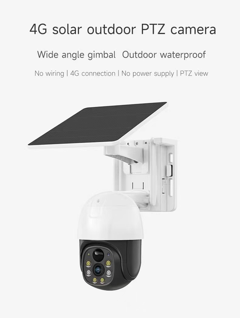 Anspo 2.8 Inch 4G Solar PTZ Camera Wireless Home Security Camera